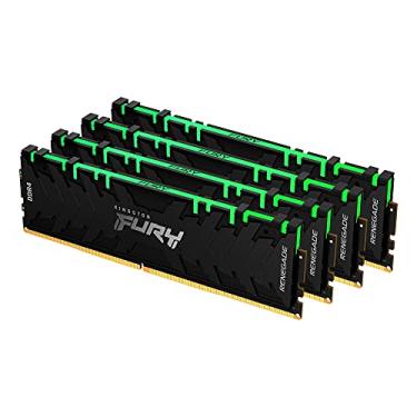 Imagem de KF432C16RBAK4/32 - Kit de memórias de 32GB (4 x 8GB) DIMM DDR4 3200Mhz FURY Renagade RGB 1,35V 1Rx8 288 pinos para desktop/gamers