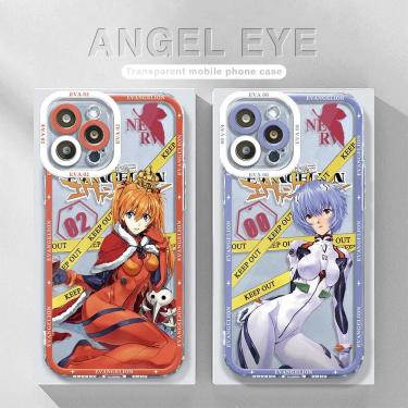 Imagem de EVA Anime Phone Case para Apple  Capa para iPhone X  XS  15 Plus  8  7  6s  13 Pro Max  12 Mini  XR