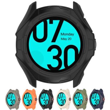 Imagem de LOKEKE Capa protetora compatível com Ticwatch Pro 5, capa protetora de TPU compatível com Ticwatch Pro 5 (TPU preto)