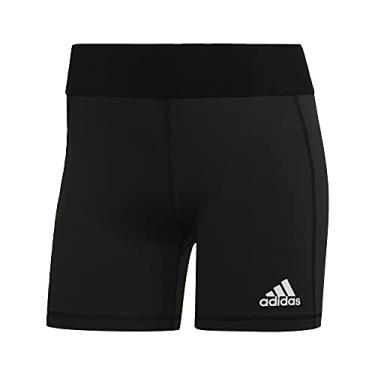 Imagem de Shorts feminino de vôlei Alphaskin da Adidas, Black/White, Large