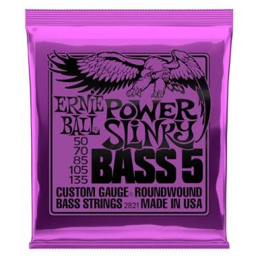 Imagem de Cordas para baixo Ernie Ball Super Slinky P02821, revestimento de níquel, calibre 50-135