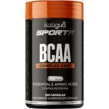 Imagem de BCAA Complex 2400, Sport, Essential Amino Acids, Sem sabor, Katiguá, 120 Cápsulas rígidas • 30 doses, Preto