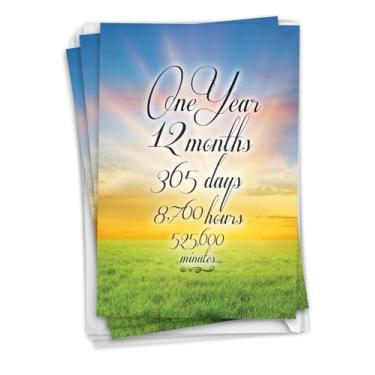 Imagem de NobleWorks, Pacote de 3 cartões comemorativos de recuperação com envelopes (1 design, 3 cada) contagem de tempo de 1 ano C9083AAG-C3x1