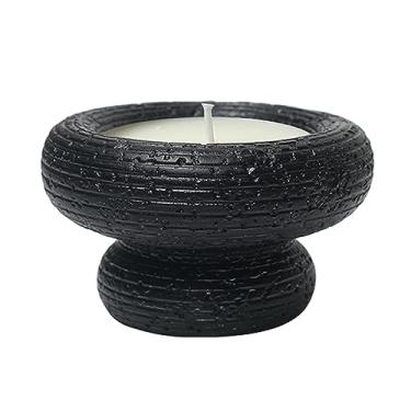 Imagem de 2 peças simples e criativas copo de cimento aromaterapia vela sem fumaça fragrância romântica candelabro preto - aroma de óleo de citronela