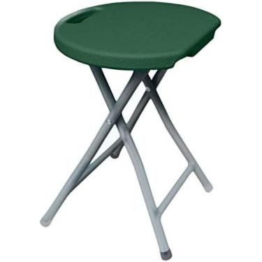 Imagem de Banco de plástico dobrável, cadeiras portáteis antiferrugem com alça de transporte e almofadas antiderrapantes para os pés, para acampamento em varanda interna e externa, capacidade de 150 k