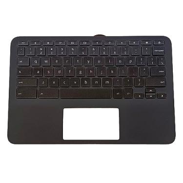 Imagem de wzqrps Capa superior de substituição para laptop apoio para as mãos teclado sem retroiluminação peça para HP Chromebook 11MK G9 EE M44258-001 preto