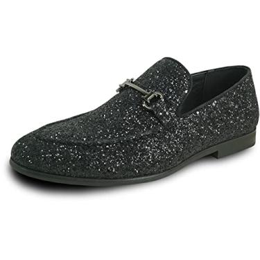 Imagem de bravo! Sapato social masculino para formatura, mocassim com cadarço, oxford, bico metálico, glitter, para casamento, baile, preto, azul, verde, dourado, rosa, estanho, roxo, prata, vermelho, Preto, 44