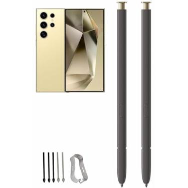 Imagem de 2 canetas de substituição para Galaxy S24 Ultra para Samsung Galaxy S24 Ultra 5G Touch Stylus, caneta Galaxy S24 S sem pontas/pontas de substituição Bluetooth (amarela)