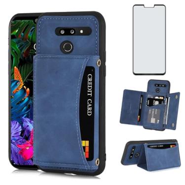 Imagem de Asuwish Capa de telefone para LG G8 ThinQ Capa carteira com protetor de tela de vidro temperado e suporte de cartão de crédito de couro PU acessórios para celular LGG8 Thin Q G 8 LG8 G8thinq LGG8thinq