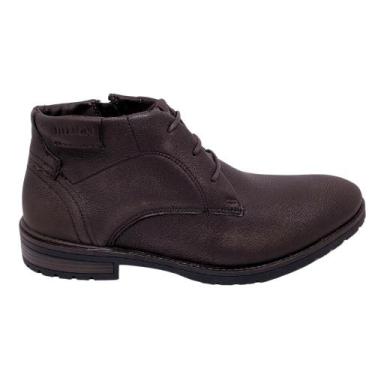 Imagem de Bota Coturno Ferracini Masculino Cano Curto Couro Confortavel Bagda