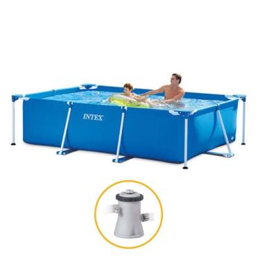 Imagem de Piscina Estrutural Retangular 2.282 Litros com Filtro Intex 220v