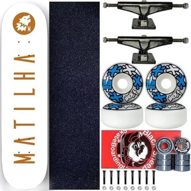 Imagem de Skate Completo Profissional Maple 8.0 Matilha Skateboard Tag White