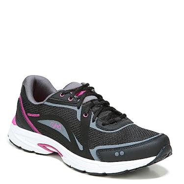 Imagem de Ryka Tênis de caminhada feminino Sky Walk Fit, Preto/Berry, 6 Wide