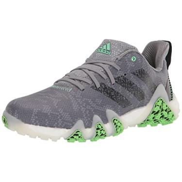 Imagem de adidas Tênis de golfe masculino CODECHAOS 22, cinza três/núcleo preto/feixe verde, 40, Cinza Três/Núcleo Preto/Verde Feixe, 9
