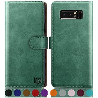 Imagem de SUANPOT Capa carteira para Samsung Galaxy Note 8 (verde mar, para Samsung Note 8 de 6,3 polegadas)