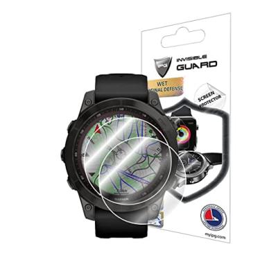 Imagem de IPG Para Garmin Fenix 7 - Protetor de tela de hidrogel Pro-Solar-Sapphire Watch (2 unidades) Película transparente HD invisível, antiarranhões, autorreparação/sem bolhas para Fenix 7