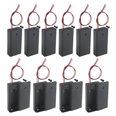 Imagem de WMYCONGCONG 10 PCS 2X 1.5V AA Battery Holder Case Storage Box w/Wire Leads and ON/Off Switch