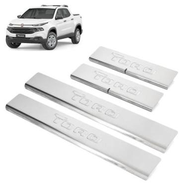 Imagem de Soleira Aço Inox 4 Porta Original Brasikar Toro 2016-2022 - Texas 4X4