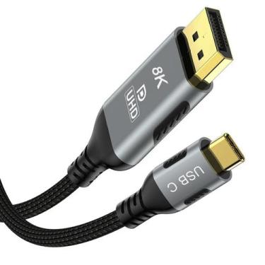 Imagem de Cabo Tipo C Displayport USB-C 8K 60Hz e 4K 144Hz - 1.8 Metros - Oniste