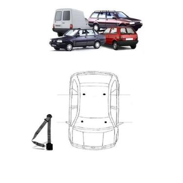 Imagem de Cinto de Segurança 3 pontos dianteiro Fiat Elba - Dialp, Cinza