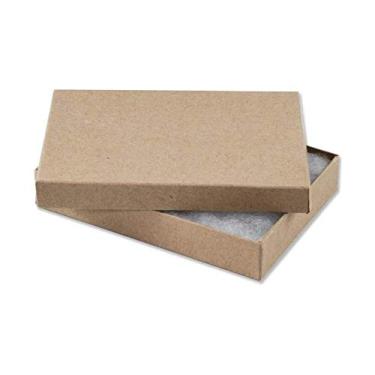 Imagem de Pacote com 10 pulseiras de colar de joias de papel marrom Kraft colorido com enchimento de algodão, presentes de relógio e caixas de varejo para casamento, aniversário, noivado, aniversário e outras