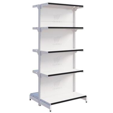 Imagem de Gôndola De Centro Fit 1 Inicial 1,70m Expositor De Mercado Bandejas In