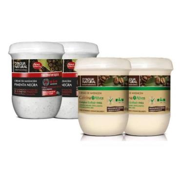 Imagem de Kit 2un pimenta negra 2un creme redutor 7ativo dagua natural