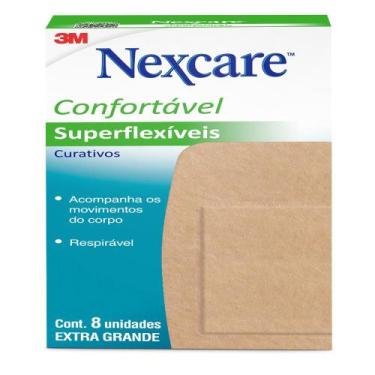 Imagem de Curativo Nexcare Superflexível Joelho e Cotovelo com 8 Unidades