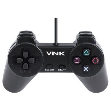 Imagem de Controle para PC com Fio USB Modelo PLAY 1 Preto - Vinik