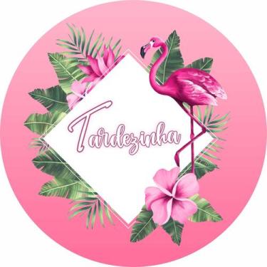 Imagem de Painel de Tecido Sublimado Redondo Temas Tropical Balada c/ Elástico 1