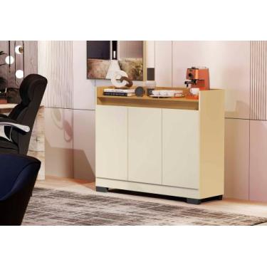 Imagem de Buffet Aparador Jantar Retrô Com 3 Portas Cantinho do Café Ryzen Cor O