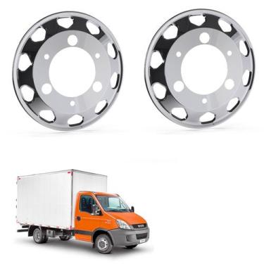 Imagem de Kit Calotas Iveco Daily 70c17 Aço Crom. Dianteiras A17,5 - Bepo