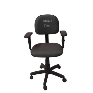 Imagem de Cadeira Secretaria Regulagem Altura A Gás E Braço Regulagem - Sintonia