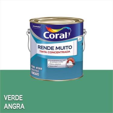Imagem de Tinta Acrílica Coral Rende Muito Standard Fosco 3,2 Litros, Verde Angr