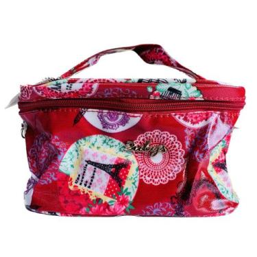 Imagem de Necessaire Bolsa para Cosméticos com Alça Transversal Ruby's, Vinho