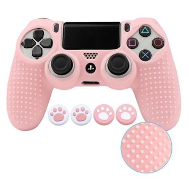 Imagem de Capa controle ps4 rosa pastel antiderrapante dualshock 4 - GENCHIN