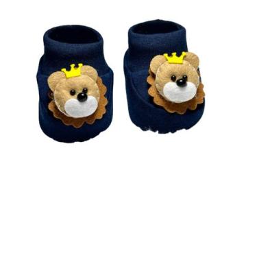 Imagem de Sapatinho Pantufa Leão  Marinho - Pandora Baby Enxovais