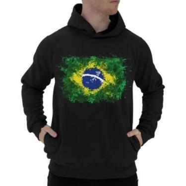 Imagem de Blusa Moletom 484 Brasil Nação Bandeira Seleção Copa Time Manifestação