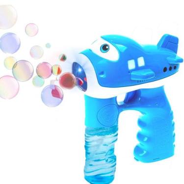 Imagem de Lança Bolhas De Sabão Lançador De Bolhas A Pilha - DIVERSAS, AVIÃO AZU