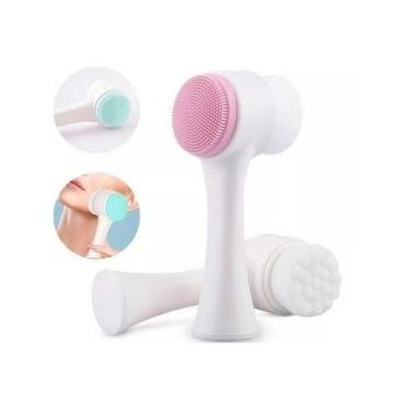 Imagem de Escovas De Limpeza Facial Massageadora Manual 2 Funções - New Seculo
