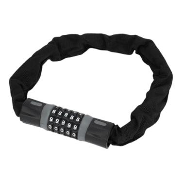 Imagem de Hihaha Cadeado para bicicleta/cadeado de combinação de corrente de segurança para bicicleta de montanha bicicleta de estrada/bloqueio de bicicleta de 5 dígitos reinicializável aço carbono 60 cm / 1