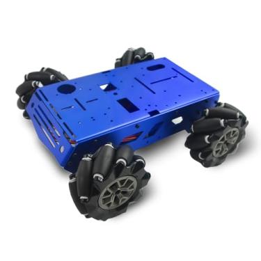 Imagem de XiaoR Geek Smart Robot Chassis Mecanum Wheel Chassis 97mm Omnidirectional Wheel Full Metal Robotic Platform with 12V Encoder Motor for Jetson Nano Raspberry pi 5 4B Arduino DIY Projects Teens Adults