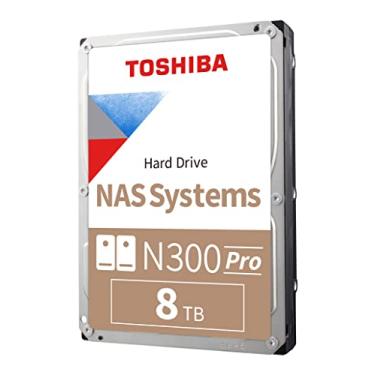 Imagem de Toshiba N300 PRO Disco rígido interno de 8 TB NAS de grande porte (até 24 baias) de 3,5 polegadas - Taxa de carga de trabalho de até 300 TB/ano CMR SATA 6 GB/s 7200 RPM 512 MB Cache - HDWG780XZSTB