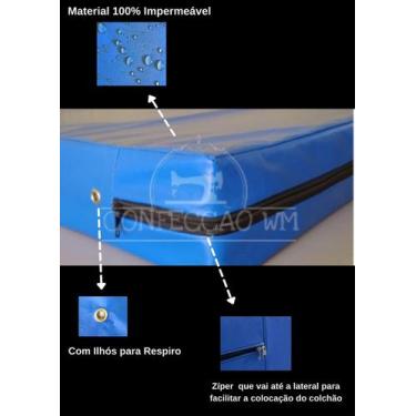 Imagem de Capa Impermeável Para Colchão de Berço  1,30 x 70 x 12 - CONFECÇÃO WM,