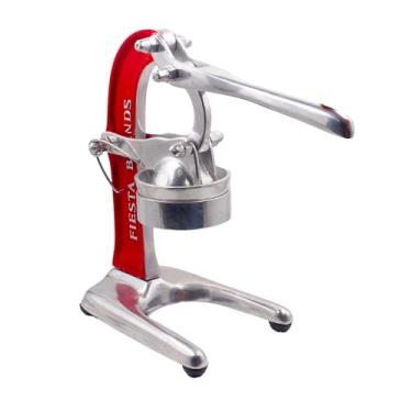 Imagem de Espremedor manual de laranja e limão Fiesta Brands estilo vintage bancada de cozinha alumínio fundido antigo (vermelho)