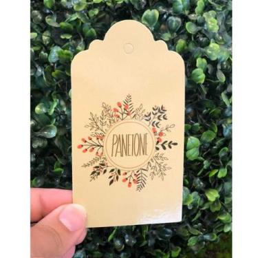 Imagem de Tag Decorativa Natal Panetone - 5 unidades - Rizzo Confeitaria