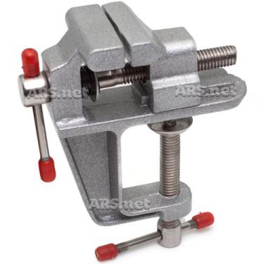 Imagem de Mini Torno Morsa De Bancada Mesa Aço Base Fixa 32mm - Idea