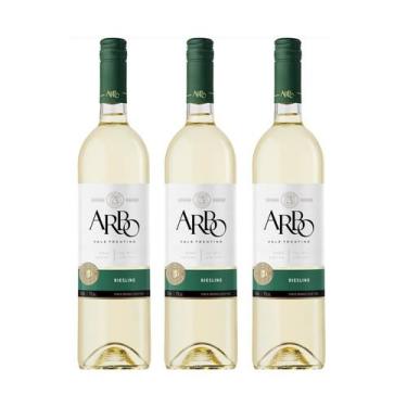 Imagem de Kit Vinho Arbo Riesling Branco Seco Casa Perini 750ml 3uni