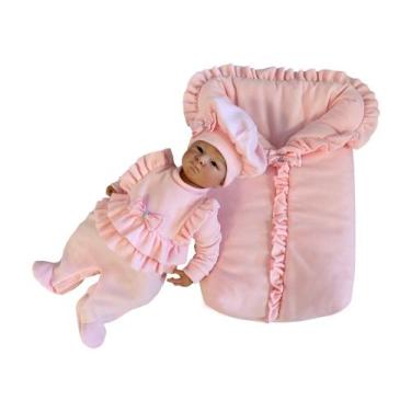 Imagem de Saida Maternidade De Saco Menina Soft - PEQUENO ANJO, Rosa, RN