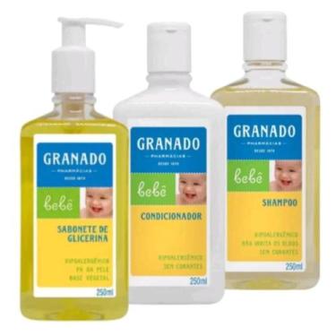 Imagem de Kit Infantil Granado Tradicional Bebê: Sabonete líquido + Shampoo + Co